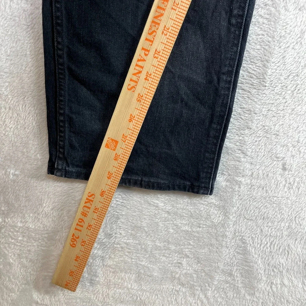 Levi's 541‎ Jeans Men's Black Denim Stretch Relaxed Straight Zip Fly - 37x29